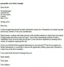 Paramedic Cover Letter Example Cover Letter Example Cover Letter Paramedic