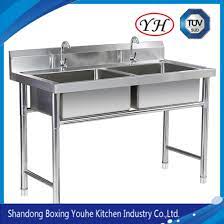 Outdoor portable camping folding table with sink faucet, fish fillet hunting table camp kitchen equipment picnic camping garden party. Single Sink Used Stainless Steel Work Table For Sale China Kitchen Sink Kitchenware Made In China Com