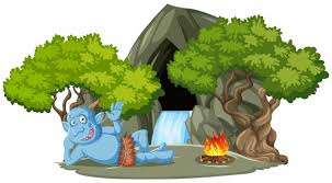 720 yaoi (2) goblins cave. Free Vector Goblin Or Troll Lying Infront Of Stone Cave With Tree Cartoon Style Isolated On White Background
