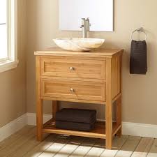 To change the height or the depth of your bathroom vanity, extend the height of the end panels and the width of the shelf. 30 Narrow Taren Bamboo Vessel Sink Vanity Bathroom Vessel Sink Vanity Wooden Bathroom Vanity Vanity Sink