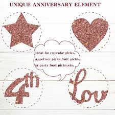 When cupcakes toppers are fully edible and they still don't get eaten#4yearsago #goingdownmemorylane #lovepink #cupcaketoppers. 4th Anniversary Cupcake Toppers Kits For Couple Dill Dall Rose Gold Glitter 4th Wedding Anniversary Cupcake Toppers 24 Pcs Happy 4th Wedding Anniversary Cupcake Decor Party Supplies Toys Games Pogrebnoneven Rs