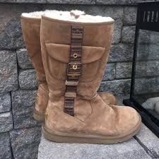 Ugg boots with zipper on side. Ugg Shoes Ugg Boots Chestnut Side Pocket Tall Side Zip 9 Poshmark