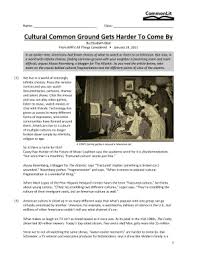 I need answers to this aritcle (commonlit.org). Cultural Common Ground Gets Harder To Come By Commonlit Answers Fill Online Printable Fillable Blank Pdffiller