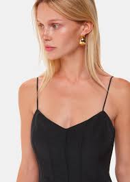 Black Laverne Taffeta Maxi Dress