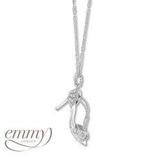 Emmy London Diamond Shoe Necklace 1 5 Ct Tw Sterling Silver Kay Shoe Necklace Diamond Shoes Shop Necklaces