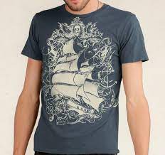 Clearance Sale Pirate Ship T Shirt Tall Ship Sailing Ship Men S T Shirt Indigo Blue Xl Mens Tshirts Mens Tees Fashion T Shirt
