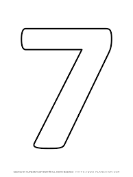 Circle the number seven coloring page. All Seasons Coloring Page Number Seven Planerium