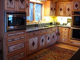 Adirondack Look Applied Bark Twig Design Love This Idea For The Cabin Rustic Kitchen Cabinets Kitchen Cabinet Styles Kitchen Cabinet Design