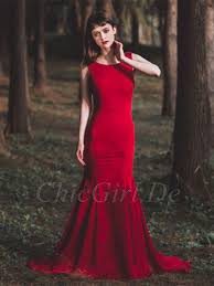 Check spelling or type a new query. Meerjungfrau Abendkleid Brautkleid U Boot Ausschnitt Rot Satin Schlicht Wasserfall Ruckenausschnitt Knopfen