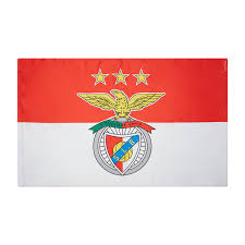 Bandeira Branca E Vermelha Benfica 150 X 90 Cm Sl Benfica