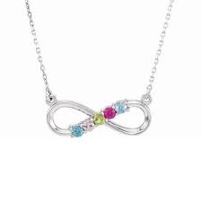 Birthstone Gifts For Mom Not Jewelry Infinity Birthstone Necklace By Stuller Personalize This Piece With Birthstones From The Children Or Gra Jewelry Infinity Birthstone Necklace Infinity Necklace