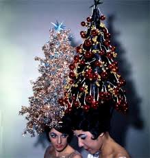 With christmas knocking on the front door, there are more and more butterflies in the stomach, girls you can try this hairstyle with any western outfit that will definitely rock it or with any indian outfit. Christmas Kitsch Festive Chicks With Tricked Out Christmas Tree Hats Hairdos Dangerous Minds