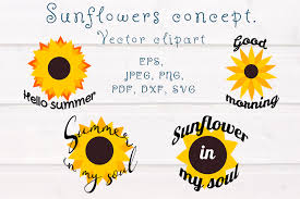 Sunflower Svg Clipart Sunflower Concept Graphic By Ok Design Creative Fabrica
