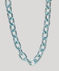 Quando la corrente l'attraversa, si trasforma in un elettromagnete. Colar Feminino Folheado Choker Corrente Azul