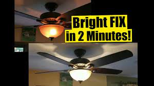 Ceiling fan with dimmer remote. 2 Min Fix For Dim Ceiling Fan Lights Safe No Wiring Wattage Limiter Stays Youtube