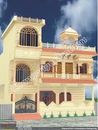 Rajasthani Style Dhopur Design Elevation Indian Architect In 2020 Modern Exterior House Designs House Designs Exterior House Design