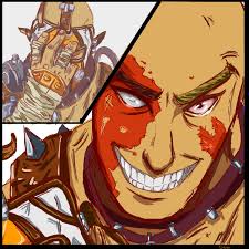 Doesn't make him special, though; Borderlands 2 Krieg Psycho Without A Mask Color By Sharrm Deviantart Com On Deviantart Borderlands Art Borderlands Krieg Borderlands