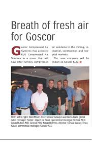 Breath of fresh air for Goscor news