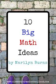 10 Big Math Ideas From Marilyn Burns The Elementary Math Consultant Elementary Math Teaching Math Math