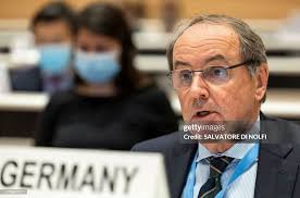 Thomas Goebel, ambassador of the Permanent Representative Mission of...  News Photo