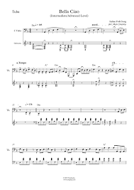 It also includes interactive sheet music for realtime transposition. Tuba Sheet Music Money Heist Bella Ciao Intermediate Advanced Level Tuba In C Traditional