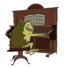 Png Over The Garden Wall Polyvore Aesthetic Frog Piano Green Brown Over The Garden Wall Piano Art Garden Wall