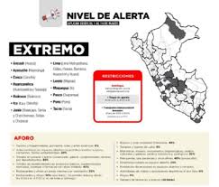 Usted debe comunicarnos si tiene alguna restricción médica que podría afectar su capacidad de hacer el tour o la excursión. Coronavirus Estas Son Las Provincias Que Pasaron Del Nivel De Alerta Extremo A Muy Alto Noticias Agencia Peruana De Noticias Andina