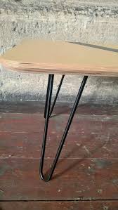Birch Plywood Coffee Table With Black Hairpin Legs Plywood Coffee Table Plywood Table Simple Coffee Table