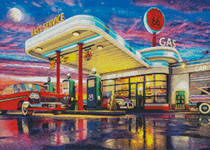 Four seasons cross stitch pattern. Sunset On Route 66 Cross Stitch Pattern To Print Online