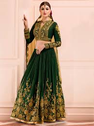 Dark Green Silk Lehenga Choli Bridal Lehenga Choli Silk Lehenga Designer Lehenga Choli