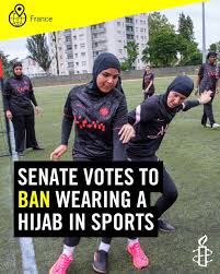 The sports hijab bans in...