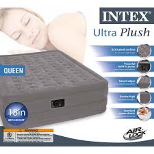 Item 5 intex queen size air bed intex plush mattress built in electric pump inflatable… Intex Air Mattress Reviews Inflatable Beds From Intex
