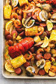 This simple remix of the classic dish serves a crowd while only requiring two pans. Sheet Pan Clambake Creme De La Crumb