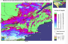 maps of current forecast snow conditions in the northeast