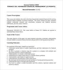 Course Outline Template 9 Free Sample Example Format Download Free Premium Templates