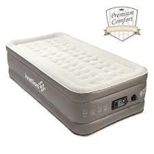 Ivation Premium Comfort Inflatable Air Mattress Twin Blow Up Air Bed W 14 Dual Coils Firmacoil Technology Raised 20 Height W Built In Electric Pump For Gu Inflatable Air Mattress Twin Mattress