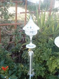 Glass Garden Totems And Flowers Glass Garden Art Glass Garden Garden Totems