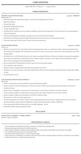 collections officer resume sample