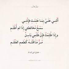 شعر عنترة بن شداد أثني علي بما علمت فإنني عالم الأدب pretty words words quotes talking quotes