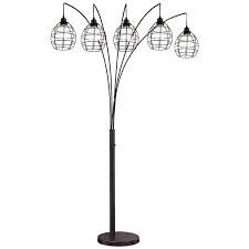 Lite Source Kaden Copper Bronze Cage 5 Light Arc Floor Lamp 21j78 Lamps Plus