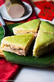 Vietnamese Square Sticky Rice Cake Banh Chung Delightful Plate Recipe Sticky Rice Cakes Rice Cakes Sticky Rice
