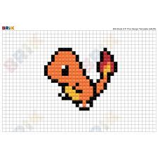 Join in the fun and play pixelmon! Charmander Pokemon Pixel Art Brik