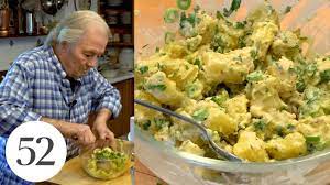 Warm Potato Salad With Jacques Pepin At Home With Us Youtube Ingredients 1 Pound Potatoes 2 Tablespoo Warm Potato Warm Potato Salads Jacques Pepin Recipes