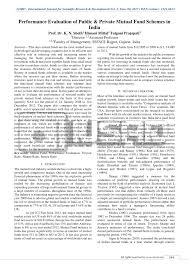 Maybe you would like to learn more about one of these? Pdf Performance Evaluation Of Public And Private Mutual Funds Schemes In India