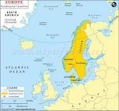 Scandinavian Countries Map Shows The Countries That Are Located In The Region Scandinavian Countries Country Maps Map