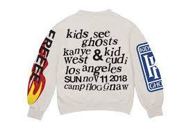 The Kids See Ghosts Camp Flog Gnaw 2018 Merch Is Available Now Sweatshirts Crew Neck Sweatshirt Fashion