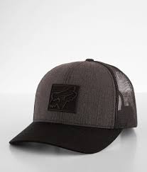 Fox Mutter Dark Trucker Hat Men S Black Rubber Logo Pat In 2020 Trucker Hat Hats For Men Black Rubber