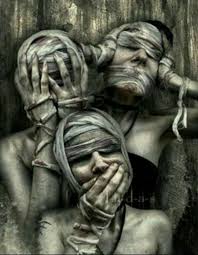 Pop Art See No Evil Hear No Evil Speak No Evil Skulls Hear No Evil See No Evil Speak No Evil Creepy Art Dark Art Horror Art