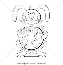 Funny Bunny Globe Vector Photo Free Trial Bigstock Striped bow tie icon outline style vector. bigstock