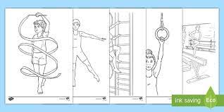 What a feat to behold, high flying leaps, flips and spins. Gymnastics Colouring Pages Twinkl Teaching Resources